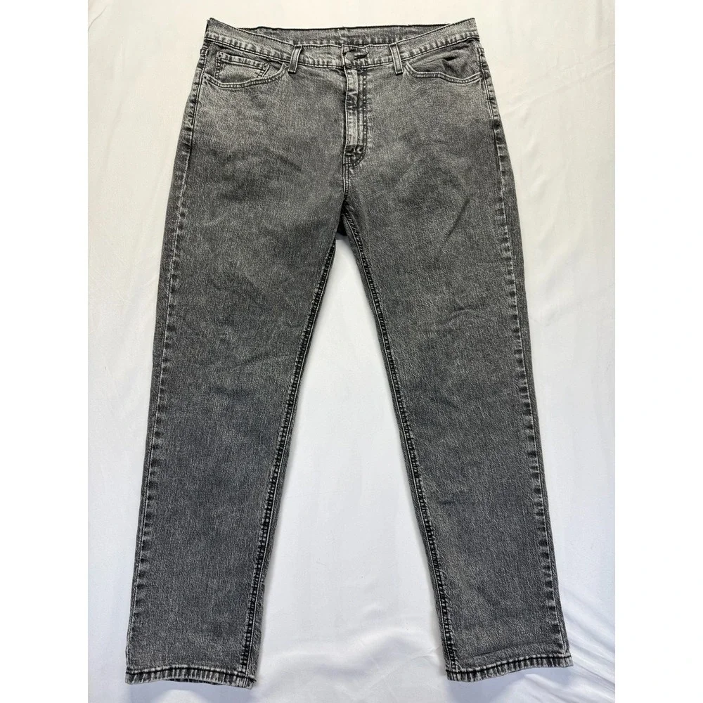 Levi's 541 Jeans Mens 38x32 Gray‎ Denim Cotton Stretch Tapered Leg Athletic Fit